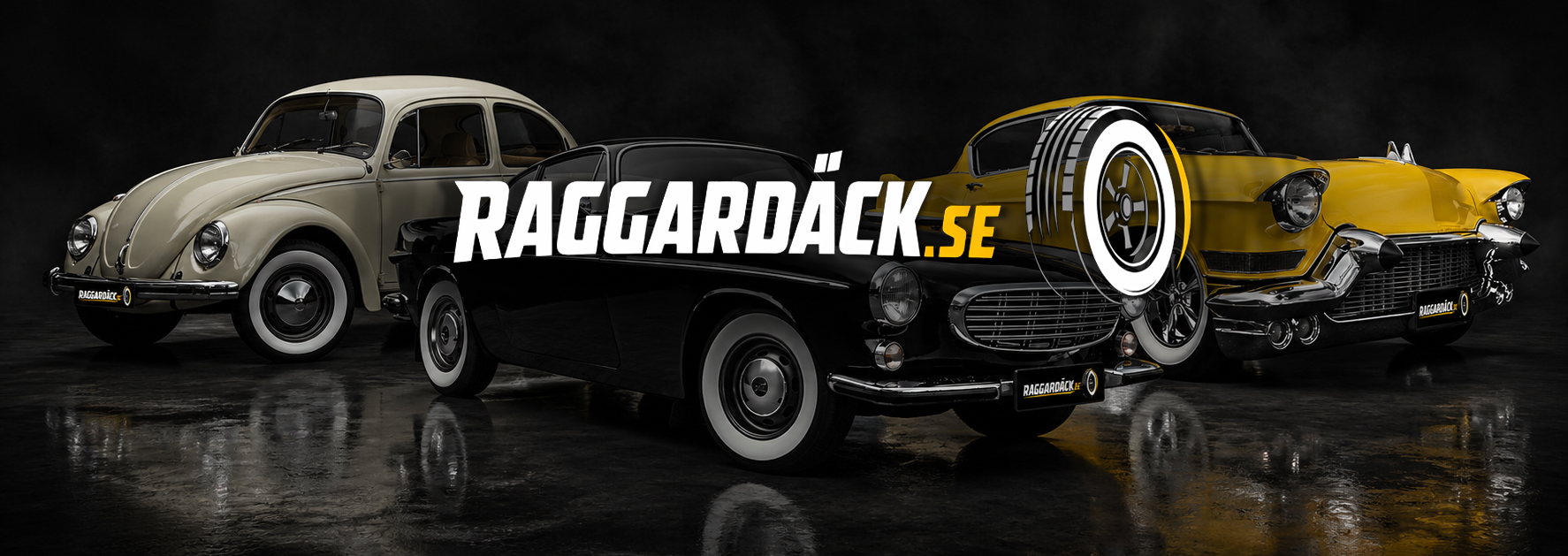 Raggardäck.se med klassiska bilar och whitewall-däck